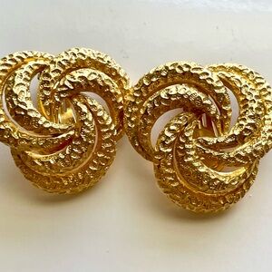 Vintage ‘80’s Chrs.Dior Triple Infinity Love Knot Earrings.  High Couture Classy